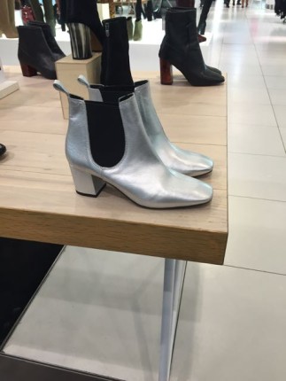 TOPSHOP, silver ankle boots, silver leather, silver leather boots