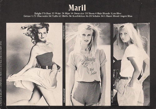 Maril Kemp, Swedish Model, long blonde hair, Laraine Ashton, Peter Marlow Model Composites