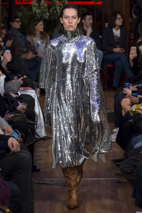 Sparkly dress, sequinned dress, Vetements French fashion house, womens ready to wear S/S 2016