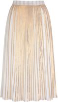 Yum by Lilah Gold stripe Pleated skirt, pleated skirt, gold skirt