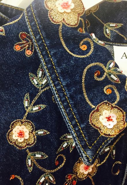 Embroidered Denim, Ashish SS 2017, designer denim, jean jacket, embroidery, Ashish