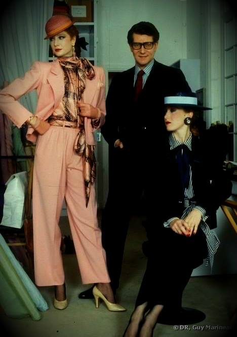 Yves Saint Laurent, French Fashion Designer, French Couturier, Vanessa Voegele-Downing, www.themodeledit.com, women in suits, women in trouser suits, models, Loulou de La Falaise