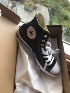 Converse, Chuck Norris Converse All Stars, Black Leather Converse High Tops, black trainers, sports shoes, athletic wear, athleisure