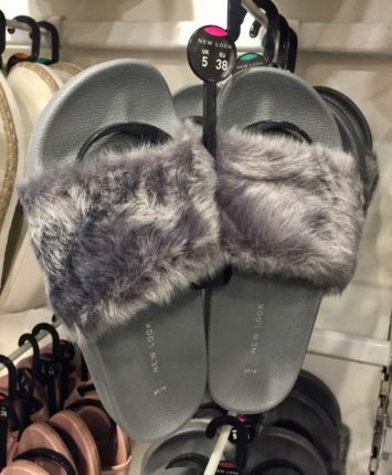 New look sale fur sliders