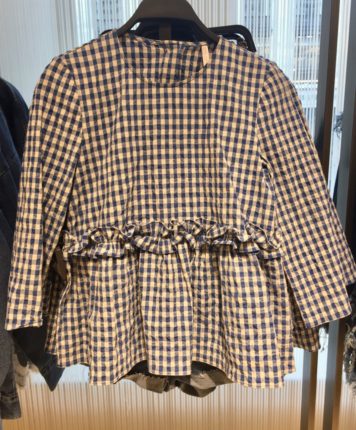 Zara S/S 2017, zara Blue Gingham Smock Top, Gingham